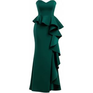 GODDIVA Avondjurk  donkergroen