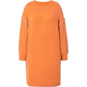 Studio Untold Gebreide jurk  oranje / wit