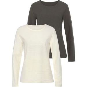 LASCANA Shirt  crème / kaki