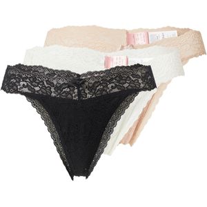 Hunkemöller String 'Madison'  beige / zwart / wit