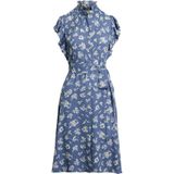 Lauren Ralph Lauren - Blousejurk - Lichtbeige/Saffier - Knielengte - Gerecycled Materiaal