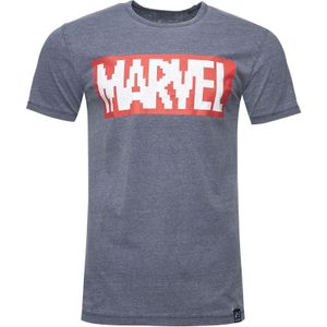 Recovered Shirt 'Marvel Pixel'  blauw