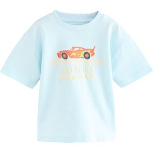 Next Shirt 'Cars Lightning McQueen'  lichtblauw / oranje / zwart