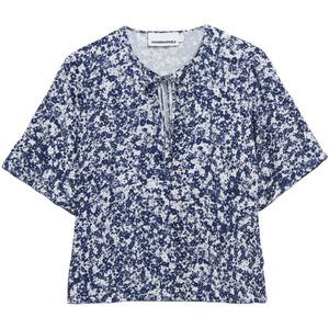 ARMEDANGELS Blouse 'Andrikaa'  nachtblauw / wit