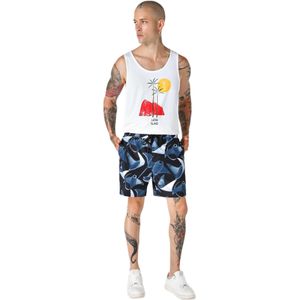 Colin's Zwemshorts  donkerblauw / zwart / offwhite