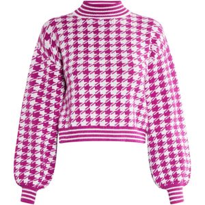 faina Trui  fuchsia / wit
