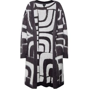 Ulla Popken Gebreid vest  grijs / zwart