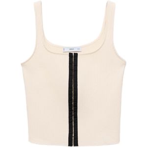 MANGO Top 'SUNE'  ecru / zwart