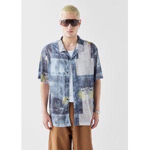 VAMOS CLO Overhemd  blauw / donkerblauw / geel / wit