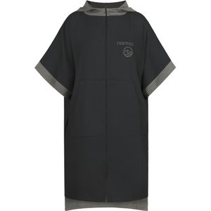 normani Badjas lang  grijs / zwart