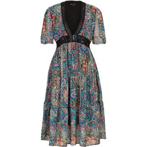 Dine'n'Dance Zomerjurk 'Yasmina'  blauw / rood / zwart