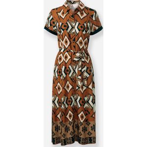 heine Blousejurk  bruin / zwart / wit