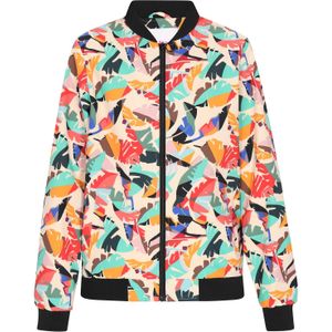 MYMO Tussenjas  turquoise / rood / zwart / offwhite