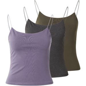 studioselect Top 'Lena'  grijs gemêleerd / olijfgroen / violetblauw