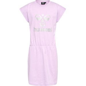 Hummel - hmlFLOWY DRESS S/S - Meisjesjurk - Katoenen Jersey - Gedurfde All-over Print