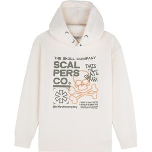 Scalpers Sweatshirt 'Stroke'  grijs / oranje / offwhite