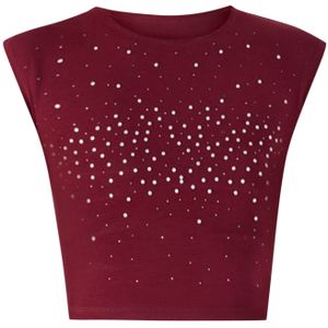 No Matter What Top  bourgogne / zilver