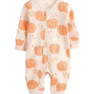 Next Rompertje/body  lichtblauw / oranje / perzik