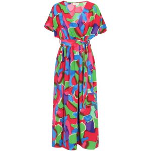 IZIA Jurk  royal blue/koningsblauw / groen / lila / rood