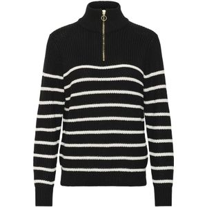 Kaffe Trui 'Alioa'  zwart / wit