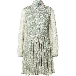 VERO MODA Blousejurk 'VMSMILLA'  donkergroen / wit