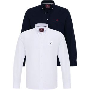 Overhemden - Effen - Katoen - 2 Pack