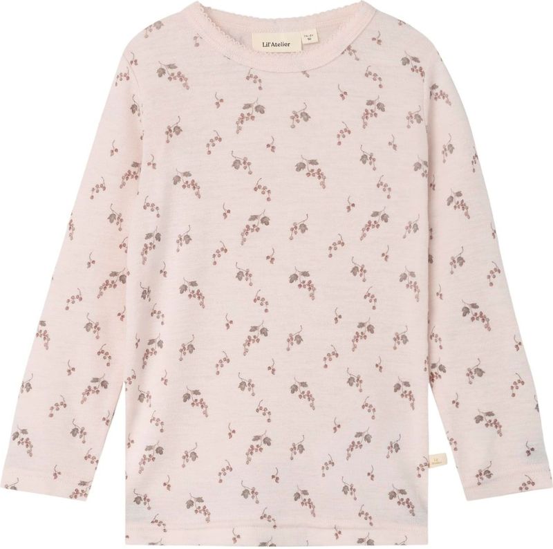 Merinowol - Top - All-over Print - Lange Mouwen - Slim Fit