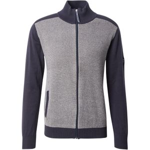 Petrol Industries - Gebreid Vest - Navy / Lichtgrijs - Met Ritssluiting