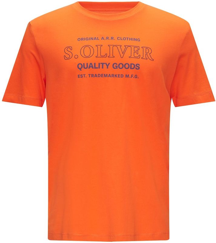 s.Oliver Shirt  blauw / oranje
