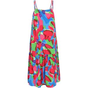 ebeeza Jurk 'Spring Summer'  blauw / groen / pink / framboos