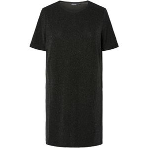 Midi-jurk - Feestelijke Jurk - Korte Mouwen - Glitter - Regular Fit