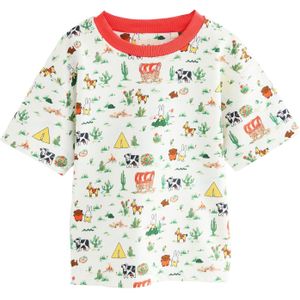 Next Shirt  groen / lichtgroen / oranje / zwart