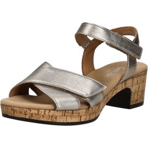 Schoenen - Sandalen - Effen - Glad Leer - Metallic Look - Velcro Sluiting