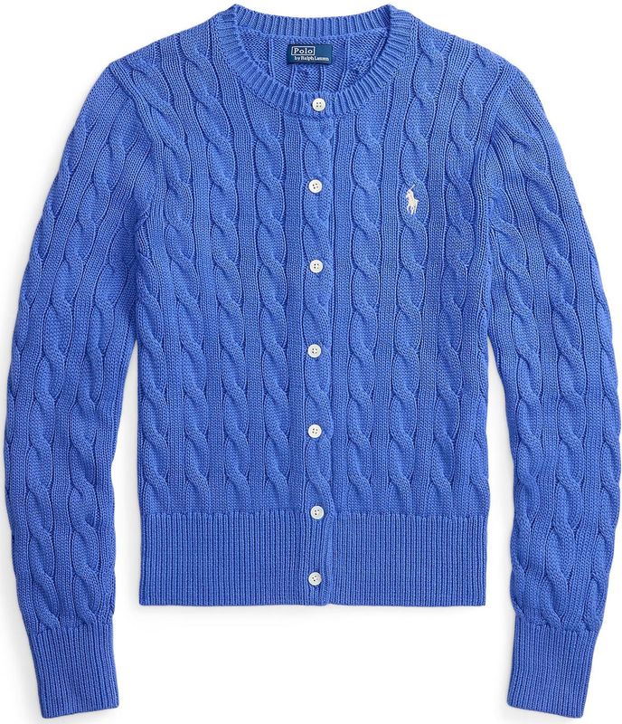 Polo Ralph Lauren Gebreid vest  lichtbeige / royal blue/koningsblauw