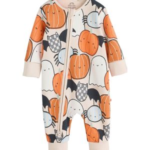 Next Rompertje/body  lichtbeige / oranje / wit