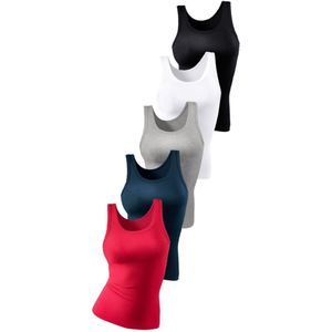 Petite fleur - Hemd - Rood - Set van 5 - Mouwloos - Aansluitend