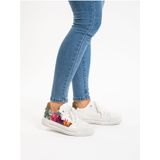 Schoenen - Sneakers - Imitatieleer - Bloemenprint - Flexibele Zool