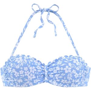 VIVANCE - Bikinitop - Blauw/Wit - Balconette - Met Beugel