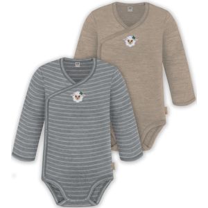 normani Rompertje/body 'Kaitaia'  grijs / aardetinten / rookgrijs