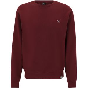 Iriedaily Sweatshirt 'Mini Flag 2'  bordeaux / wit