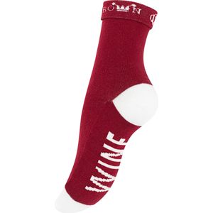 Clark Crown Sokken  karmijnrood / wit