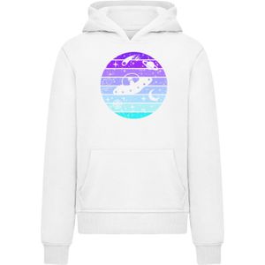 F4NT4STIC Sweatshirt 'Retro Alien Weltraum Sonnenuntergang'  blauw / lichtblauw / lila / lichtlila / offwhite