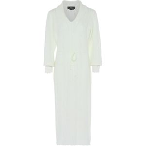 faina Gebreide jurk  wolwit