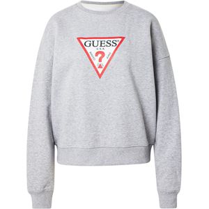 GUESS JEANS Sweatshirt 'ICONIC'  lichtgrijs / rood / zwart / wit