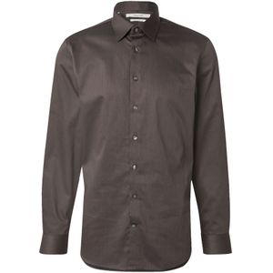 Overhemd - Slim Fit - Lange Mouwen - Katoen/Polyester - Blauw