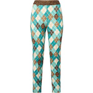 Marc Cain Leggings 'Sofia'  turquoise / bruin / wit