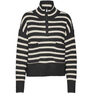 VERO MODA Trui 'CARRY'  beige / zwart