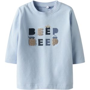 NAME IT Shirt 'NBMROMULUS'  beige / nachtblauw / lichtblauw