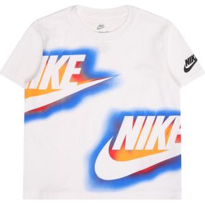 Nike Sportswear Shirt 'GLOW WITH ME'  blauw / oranje / zwart / wit