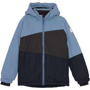 COLOR KIDS Winterjas ' COSki Jacket - Colorblock '  blauw / lichtblauw / donkerblauw / bruin